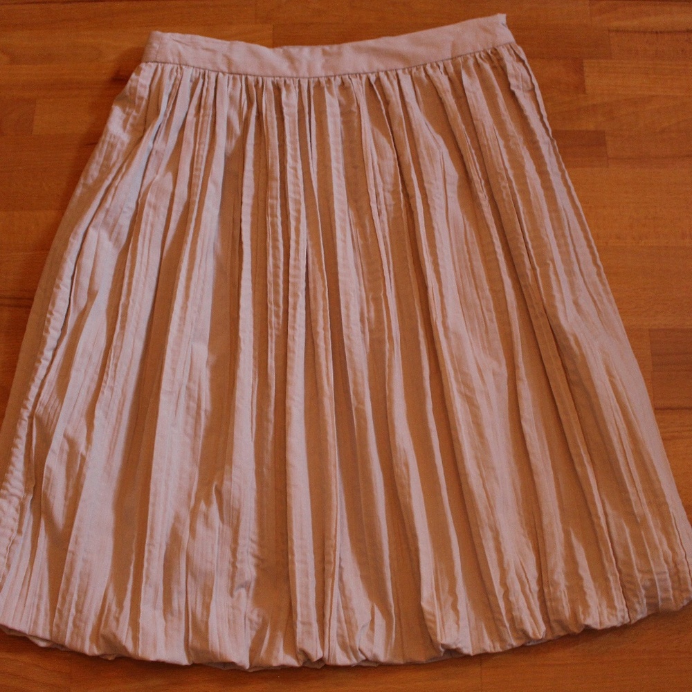 STAR City Tan Pleated Bubble Skirt